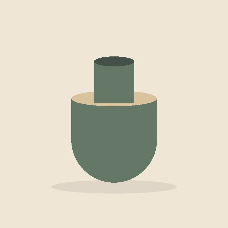 Ridge ceramic vase
